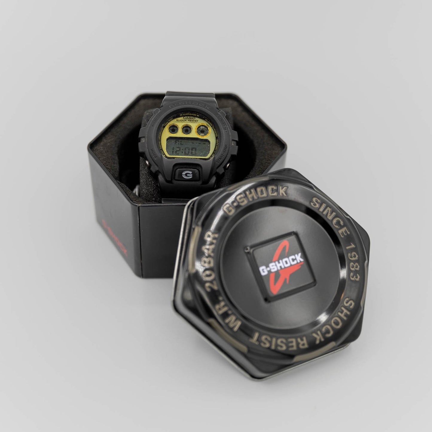 Casio- G-Shock Multi-Function Digital Gold Dial Black Resin Men's Watch