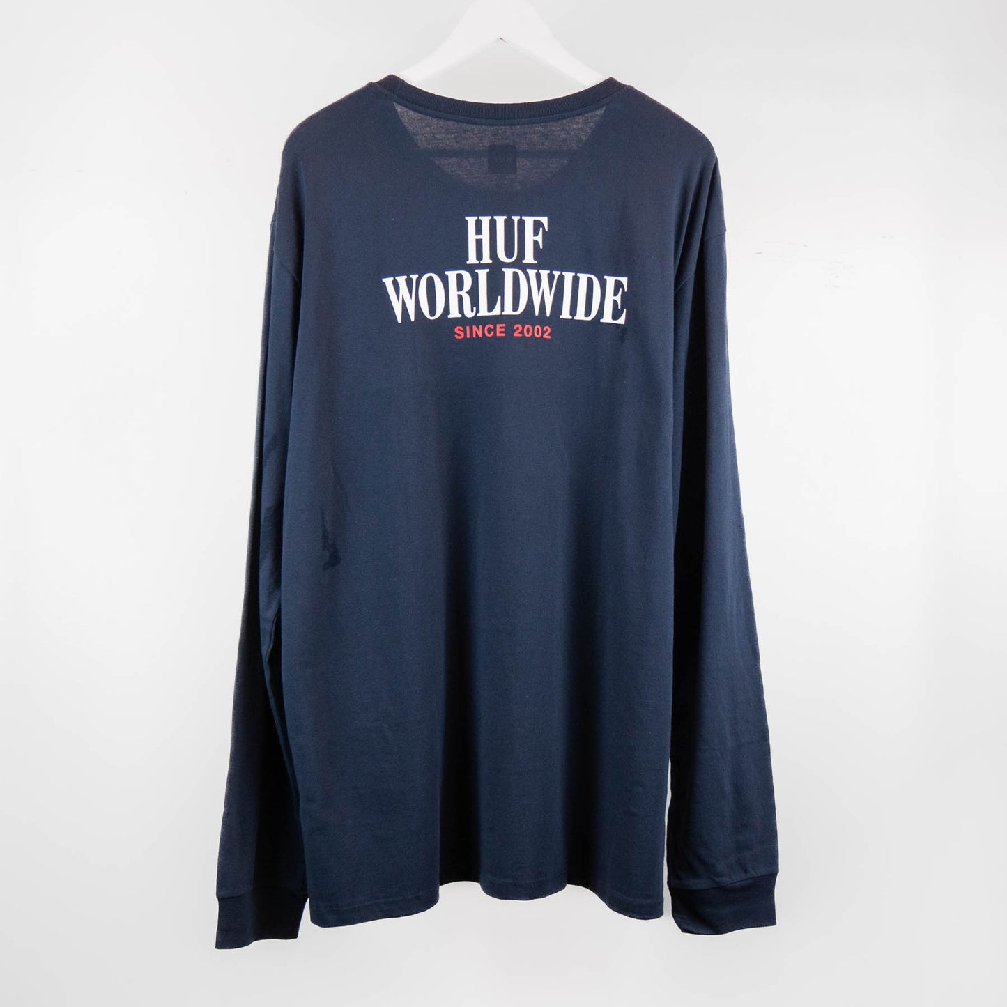 HUF - Serif Stack L/S Pocket Tee - Navy