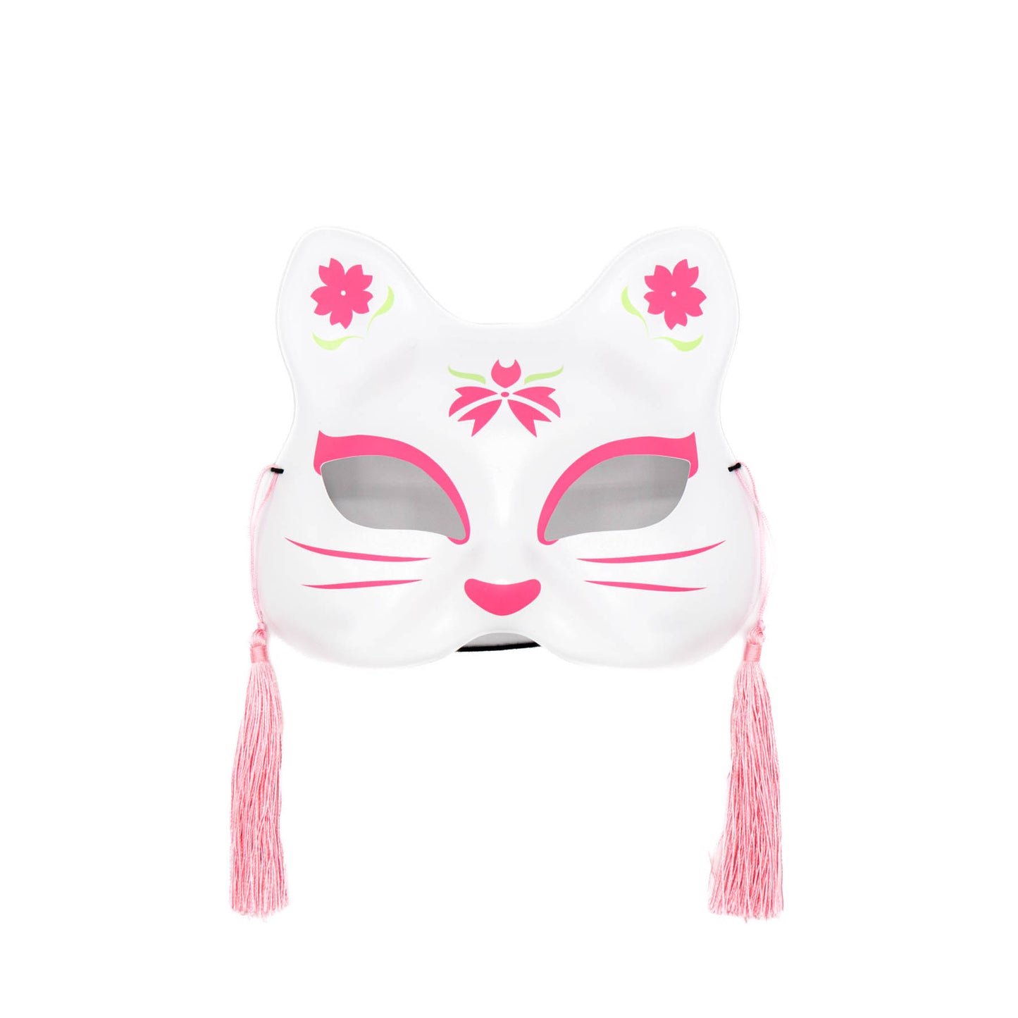 Japanese Cat Mask - Pink and White