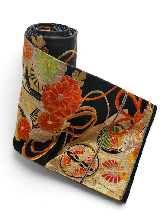 Vintage Japanese Kimono Belt Obi Table Runner (One of a kind)