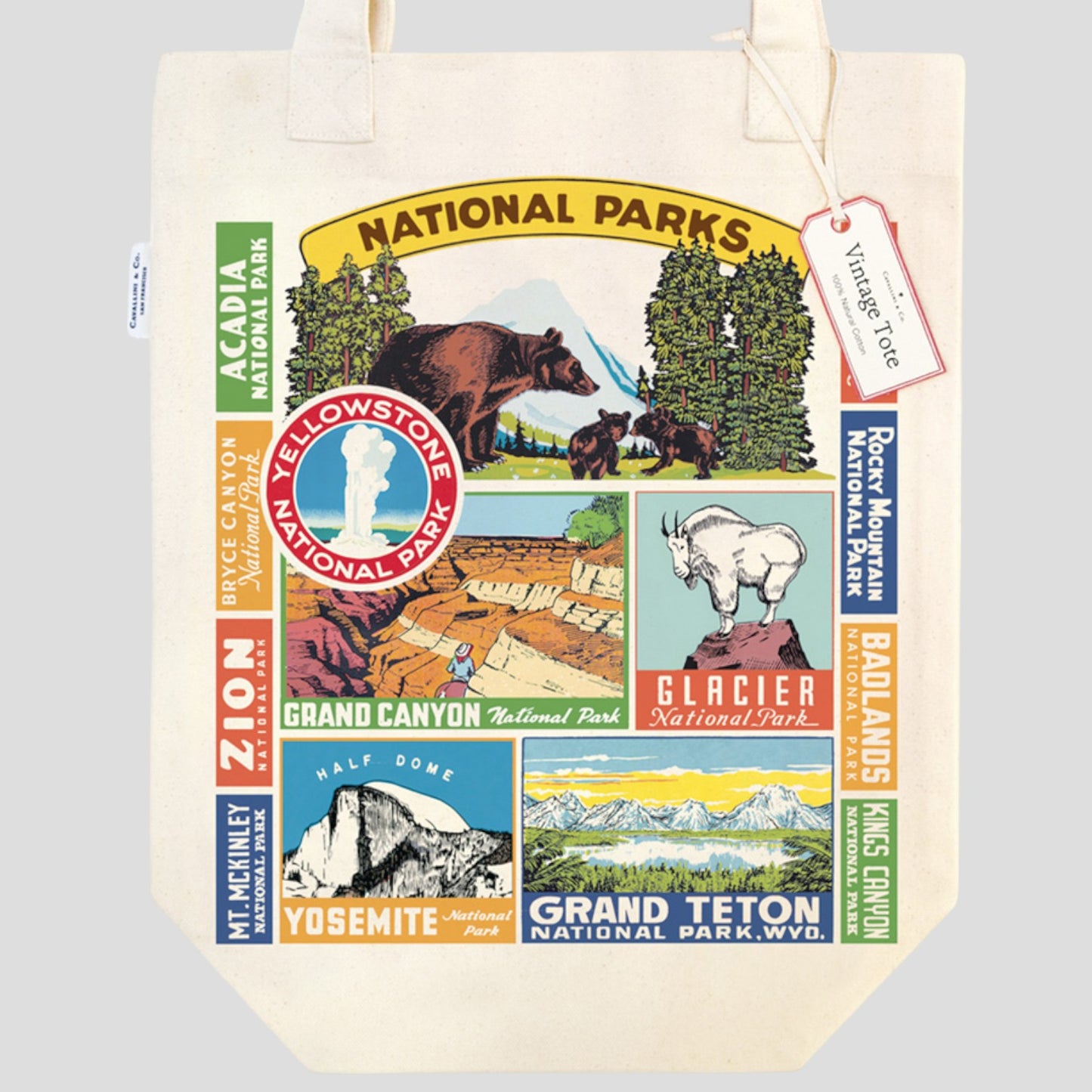 Cavallini Papers & Co - Vintage Totes - National Parks