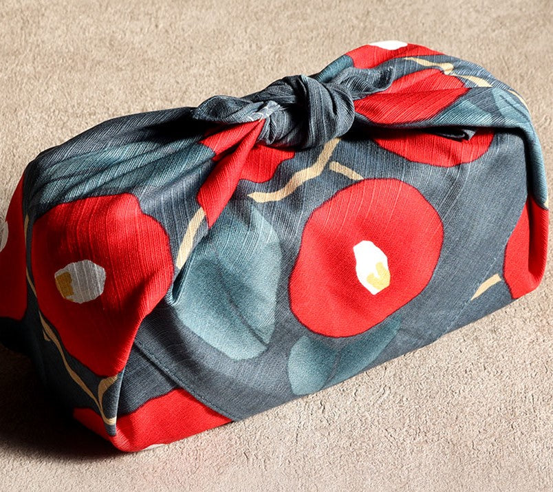 Furoshiki Wrapping Cloth | Yumeji Takehisa - Tsubaki - Red
