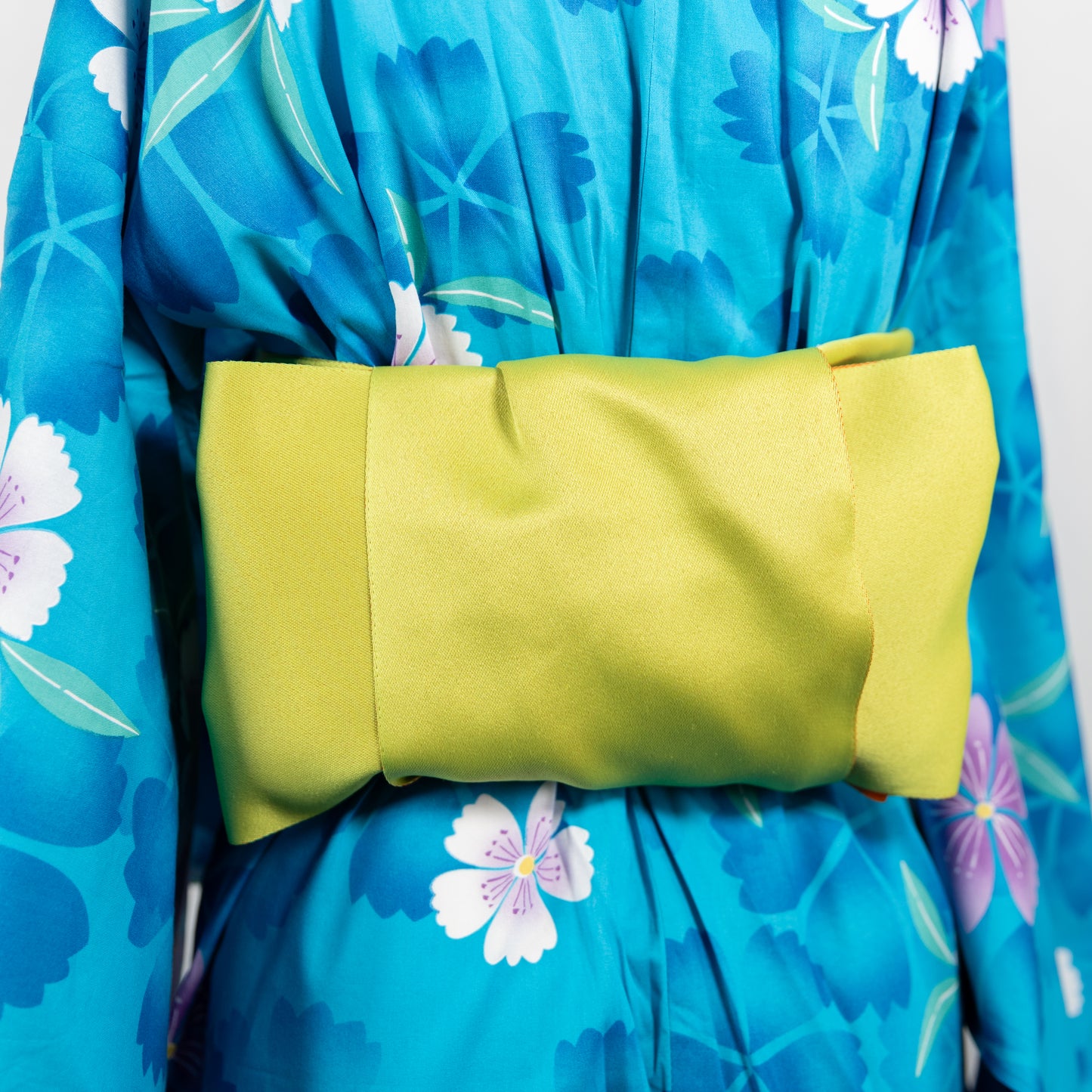 Vintage Yukata Kimono - Flowers in Blue