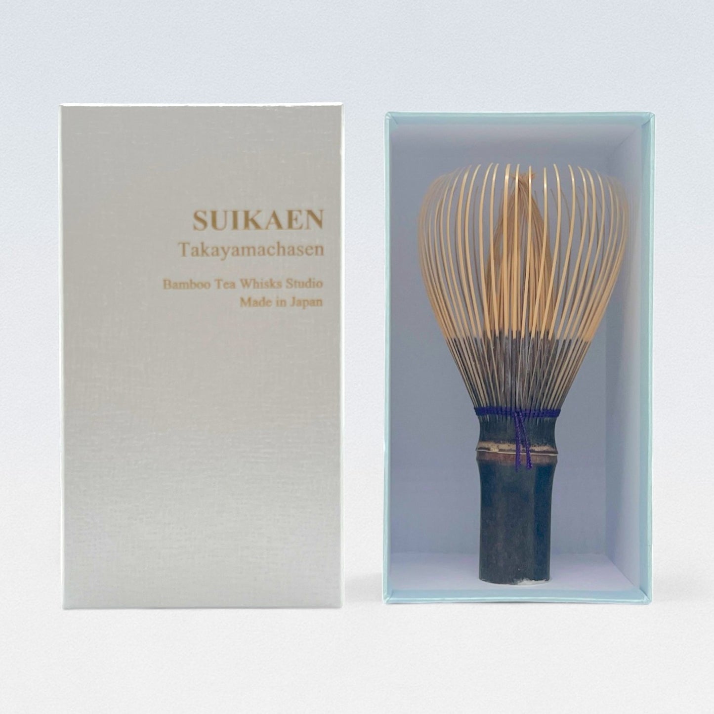 Takayama Chasen - Black Bamboo Whisk - Foaming Chasen Colored Thread