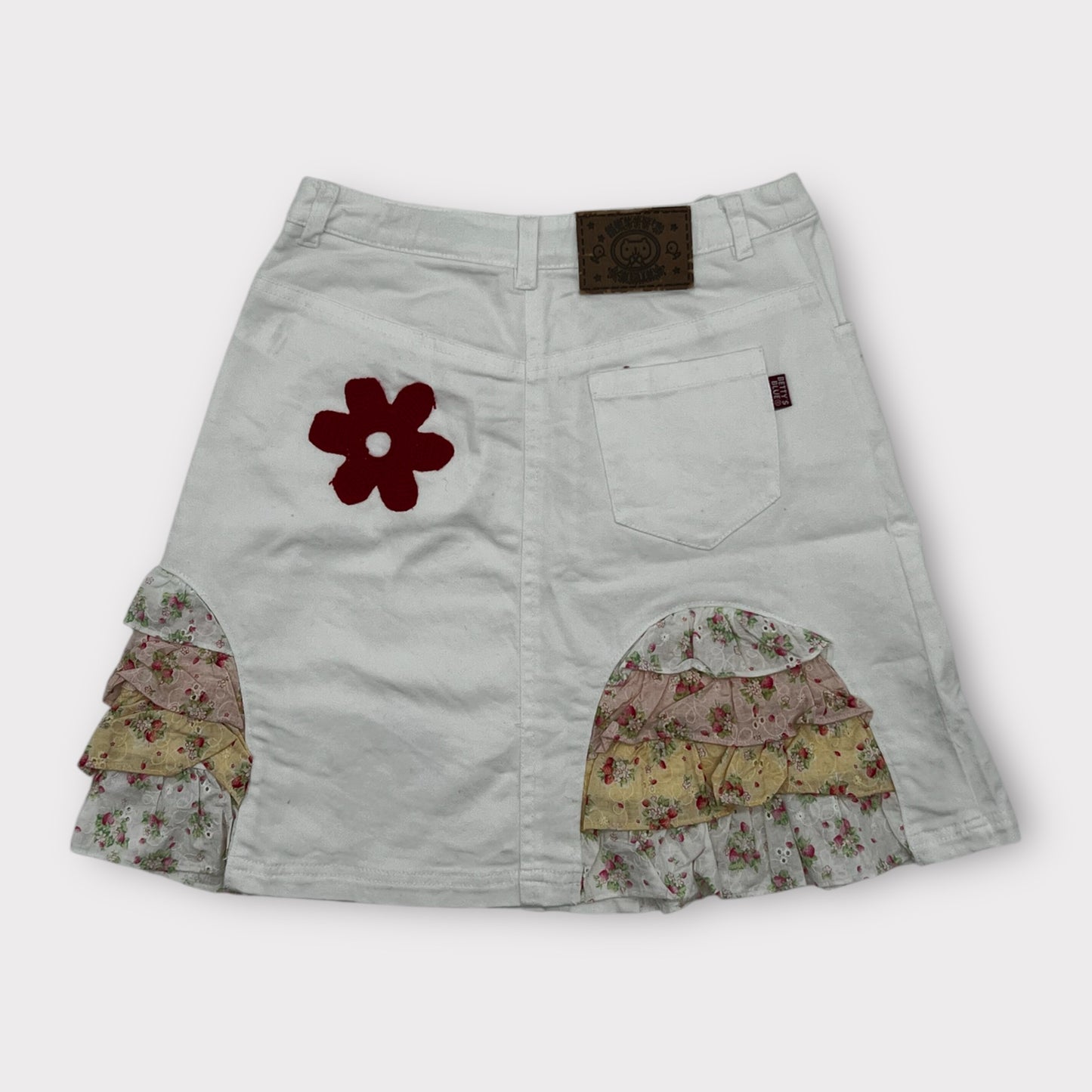 Vintage Patchwork White Skirt