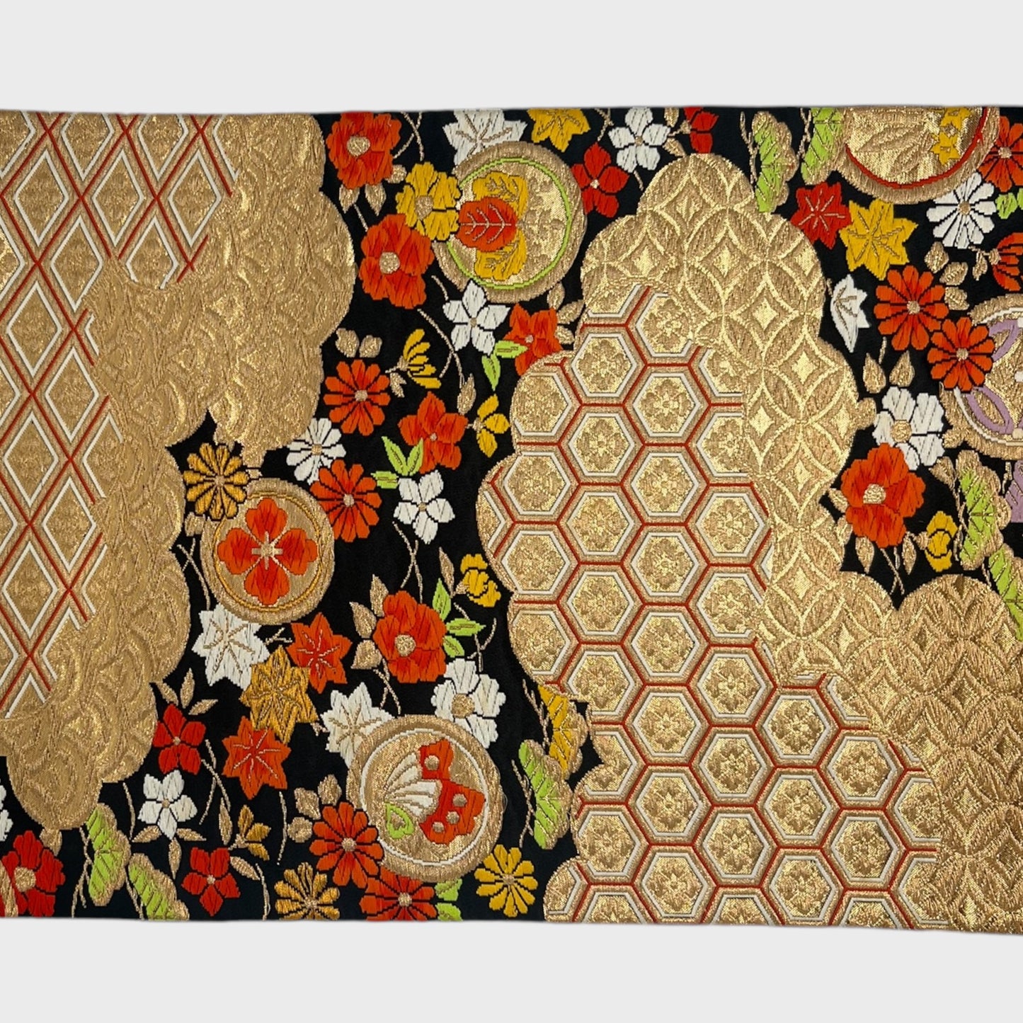 Vintage Japanese Kimono Belt Obi Table Runner (One of a kind)