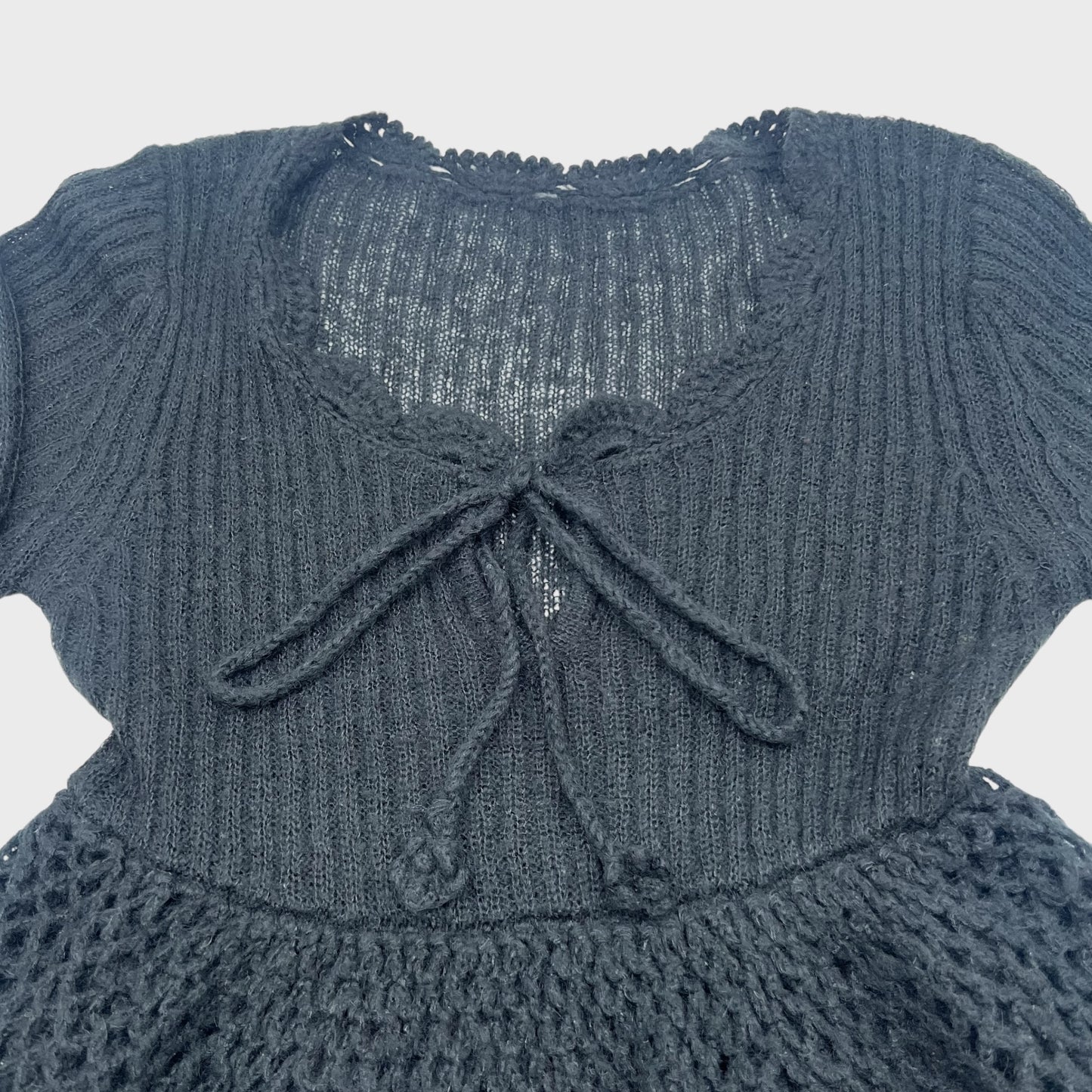 Vintage Black Knitted Dress