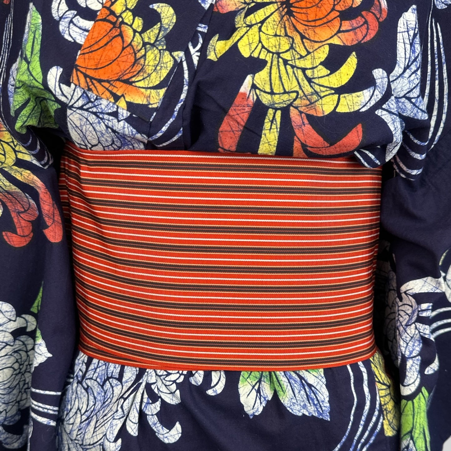 Vintage Retro Yukata Kimono - Autumn Ember