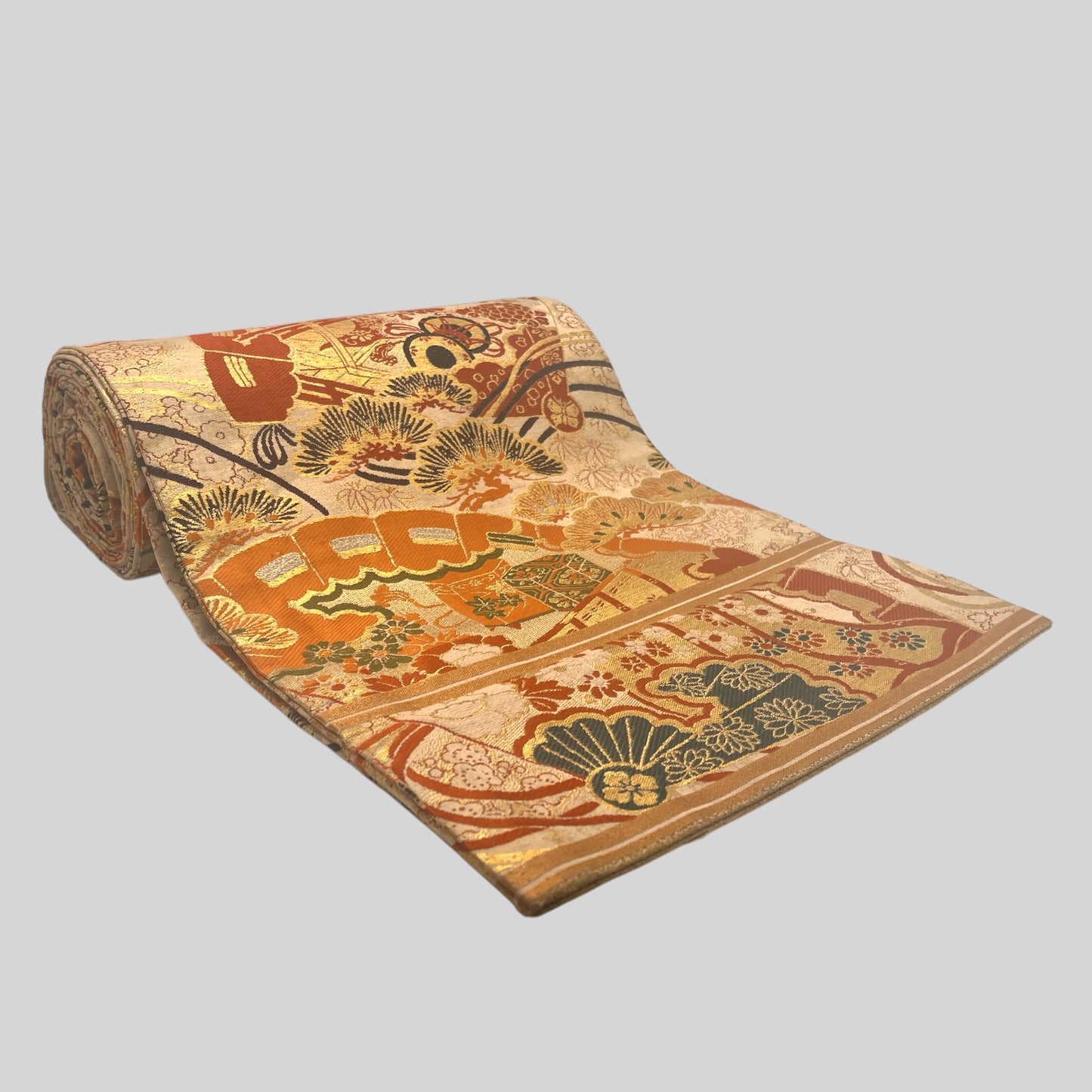 Vintage Japanese Kimono Belt Obi Table Runner (One of a kind) Maru Obi