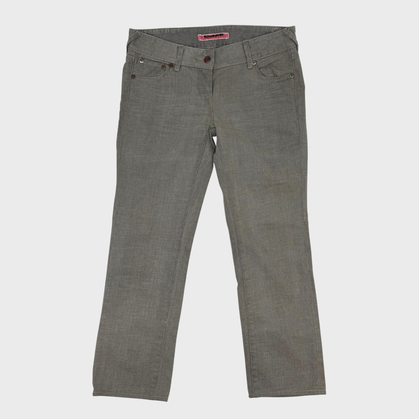 Vintage Heart Grey Denim Pants