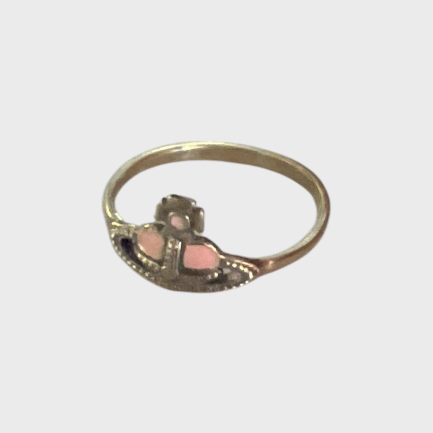 Vintage Nano Diamante Heart Ring