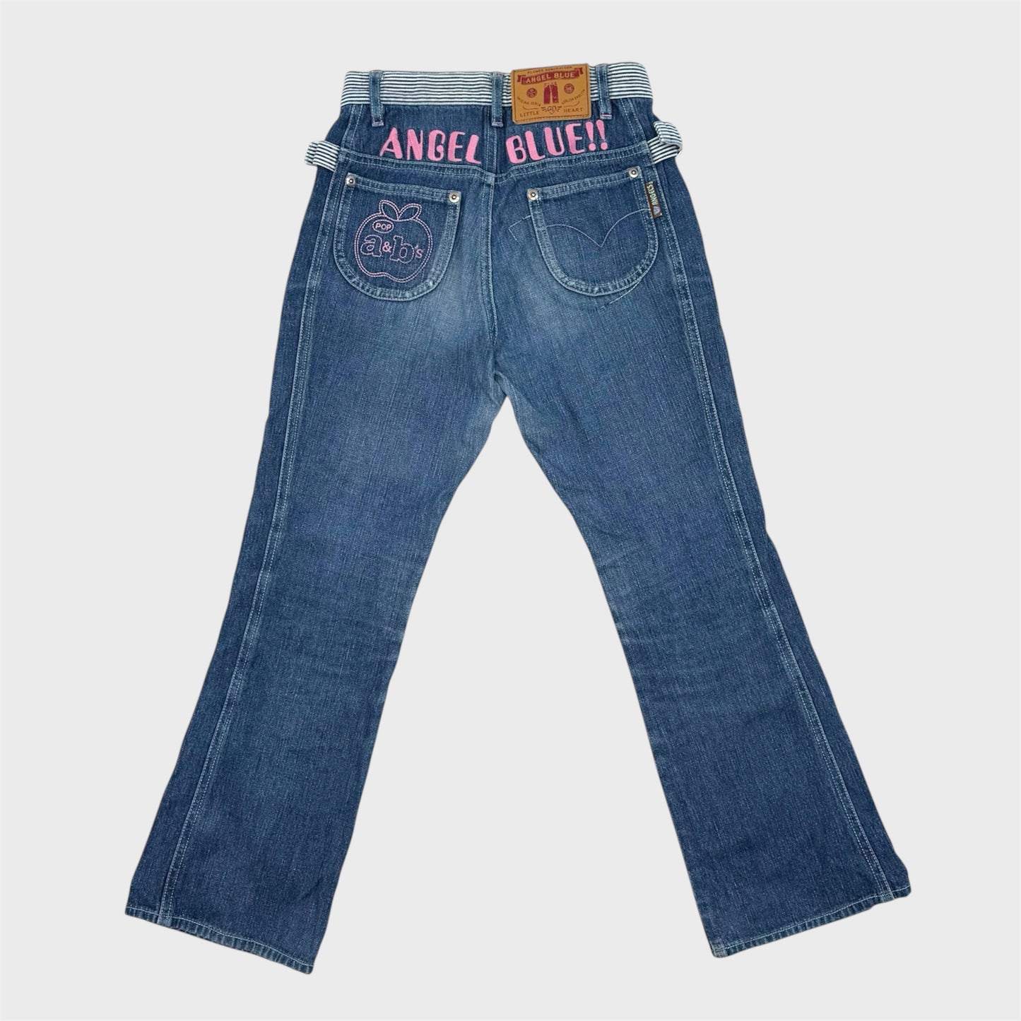 Vintage Striped-waist Denim