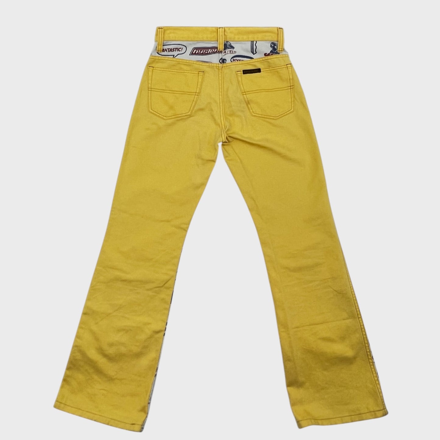 Vintage Yellow Patterned Pants