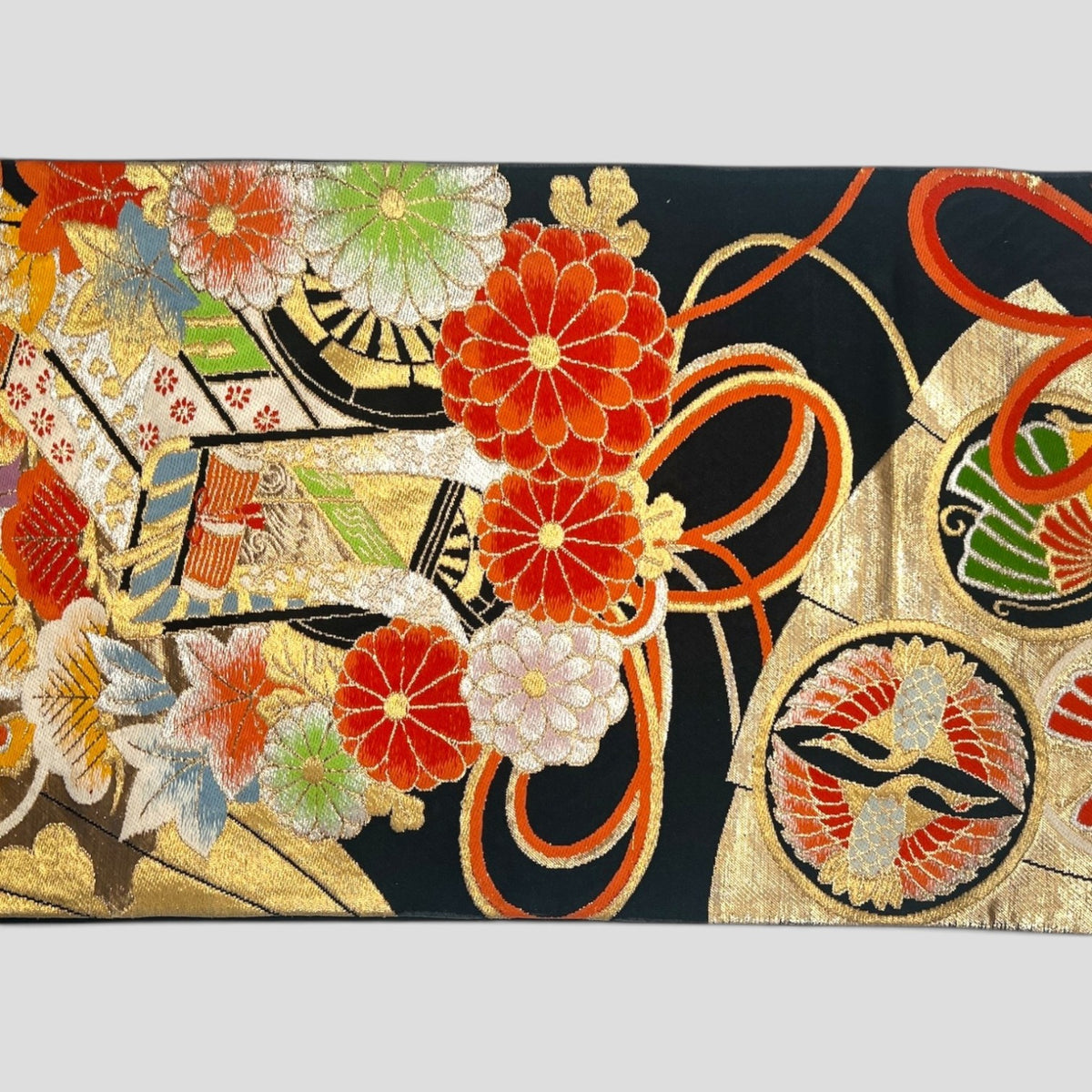 Vintage Japanese Kimono Belt Obi Table Runner (One of a kind)