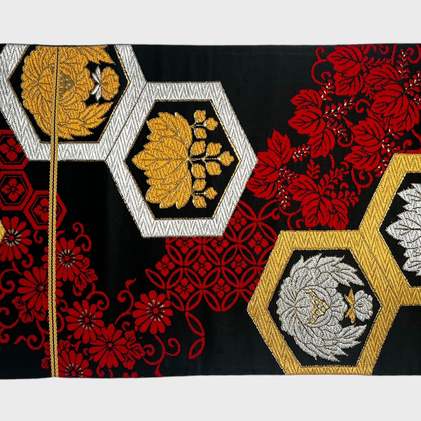 Vintage Japanese Kimono Belt Obi Table Runner (One of a kind)