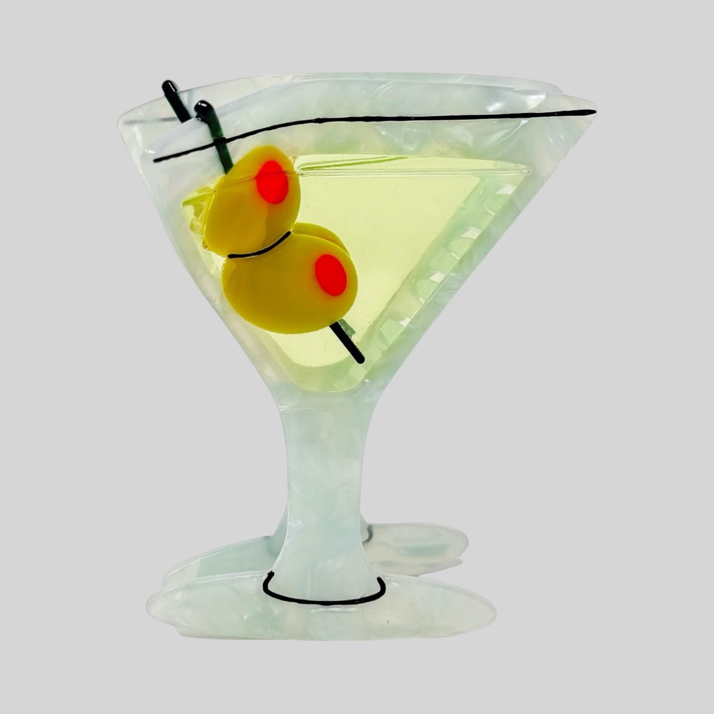 Jenny Lemons - Large Martini Hair Claw Clip