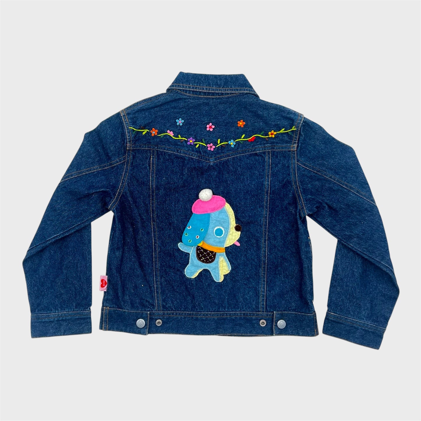 Vintage Blue Dog Denim Jacket