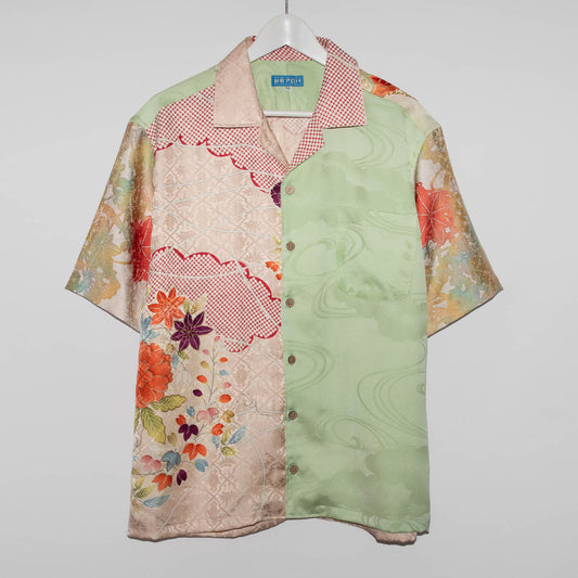 Red Cloud-Peony-Flowing Water Pattern Aloha Shirt