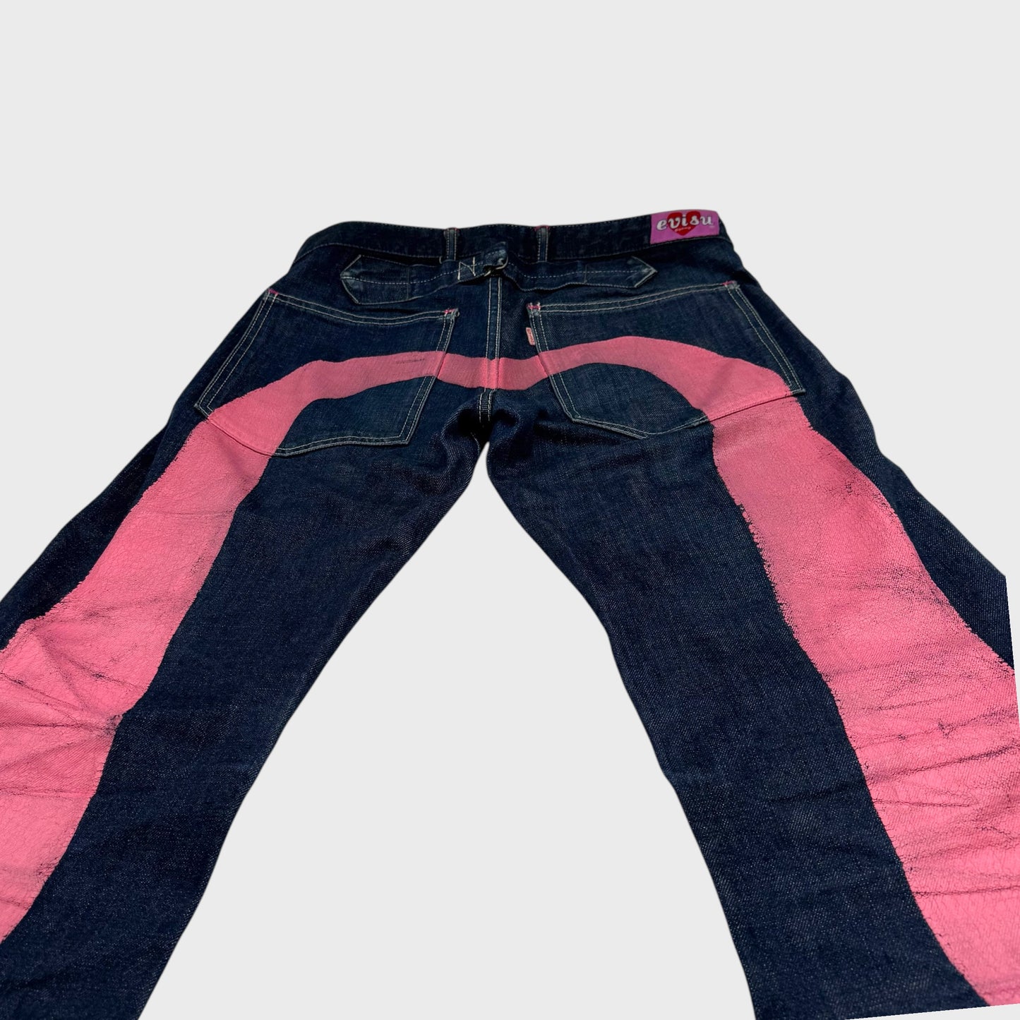 Vintage Big Pink Kamome Denim Pants