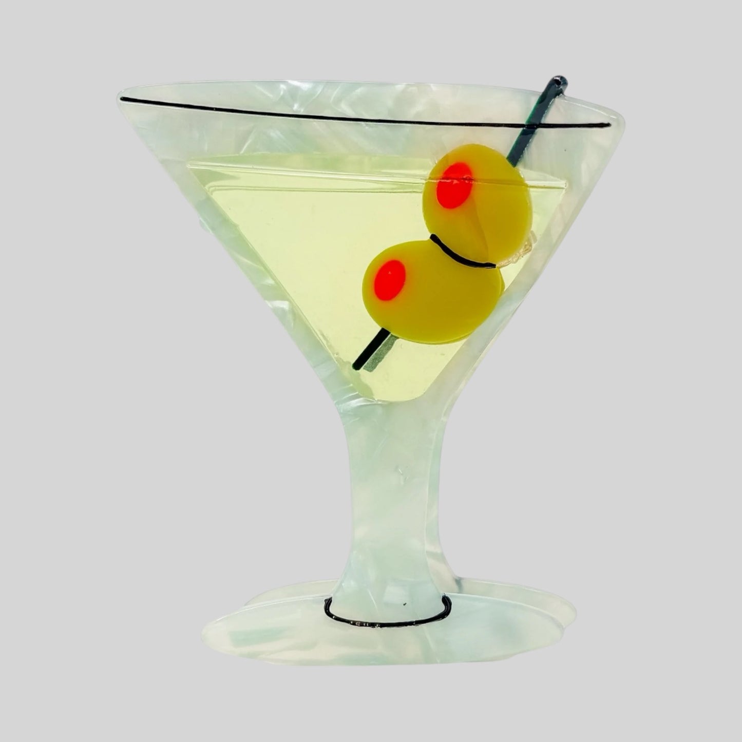 Jenny Lemons - Large Martini Hair Claw Clip