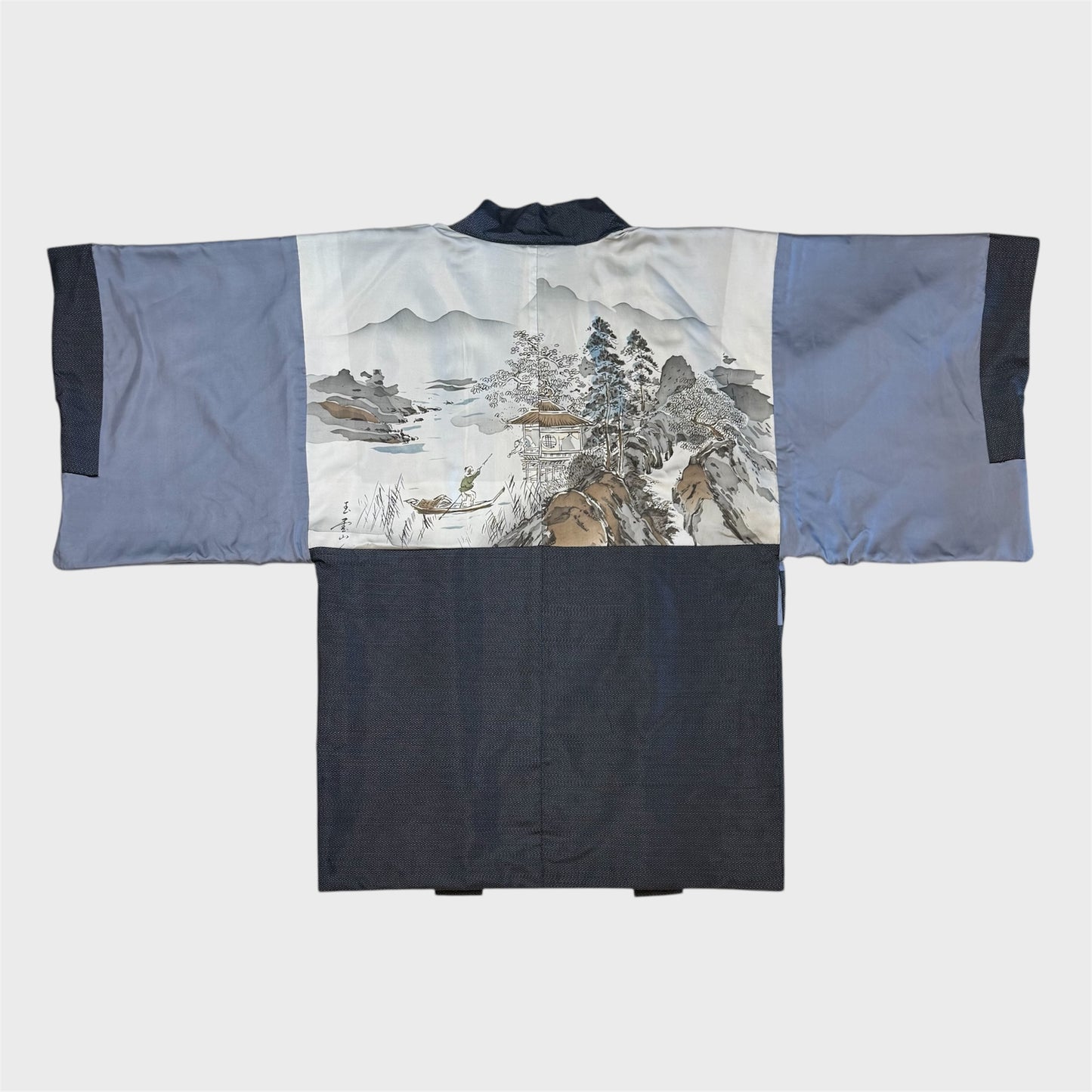 Vintage Haori - Men's Kimono Jacket - Ōshima-tsumugi