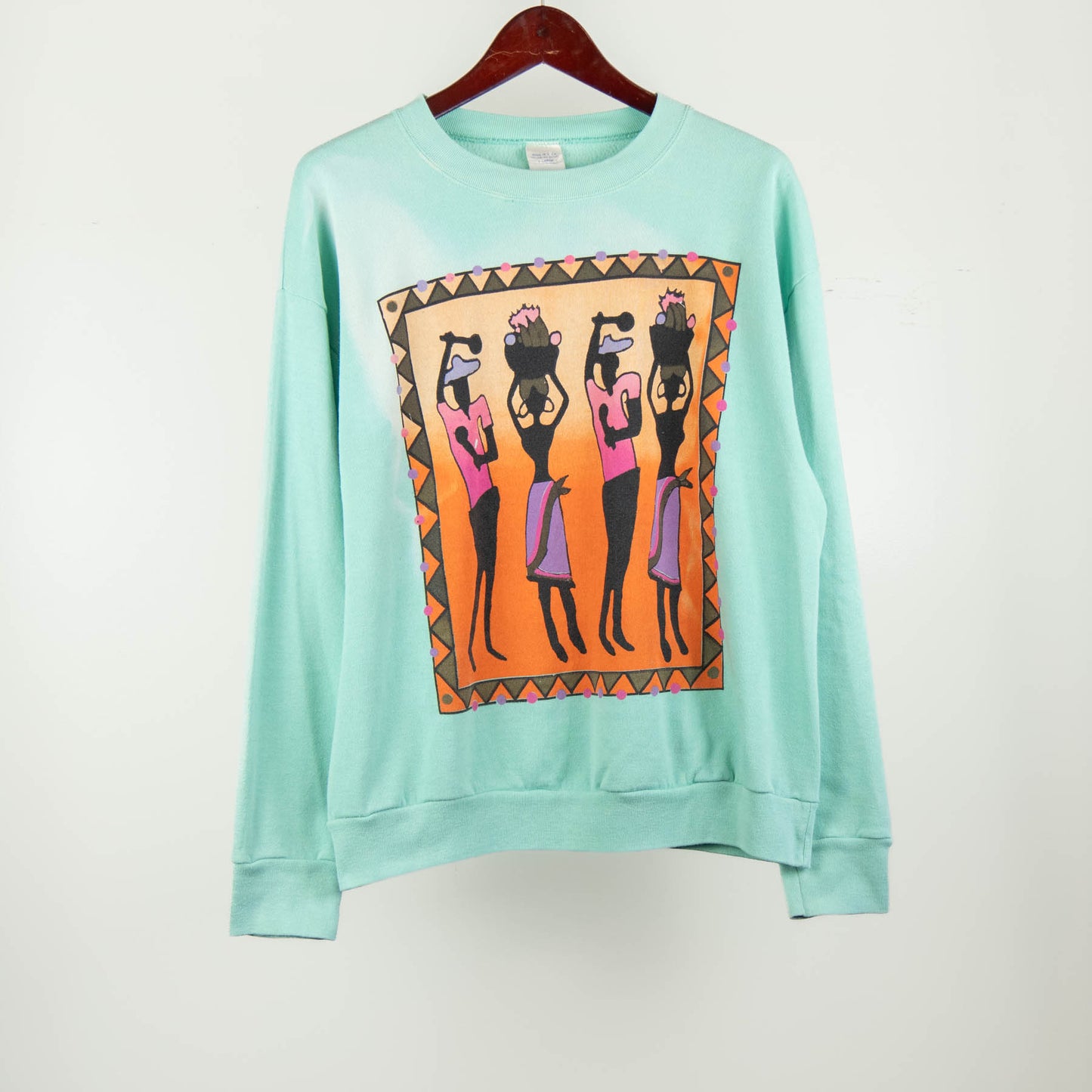 Classchic Couture - 80's African Print Sweatshirts - Mint