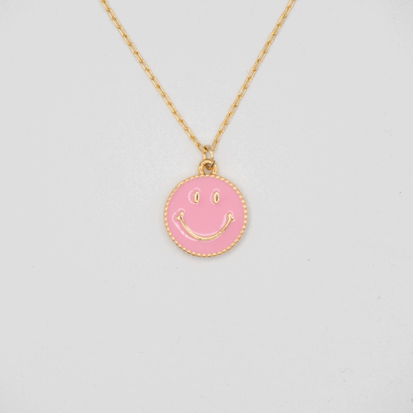 Classchic Couture - Handmade Smile Necklace - Pink/Gold