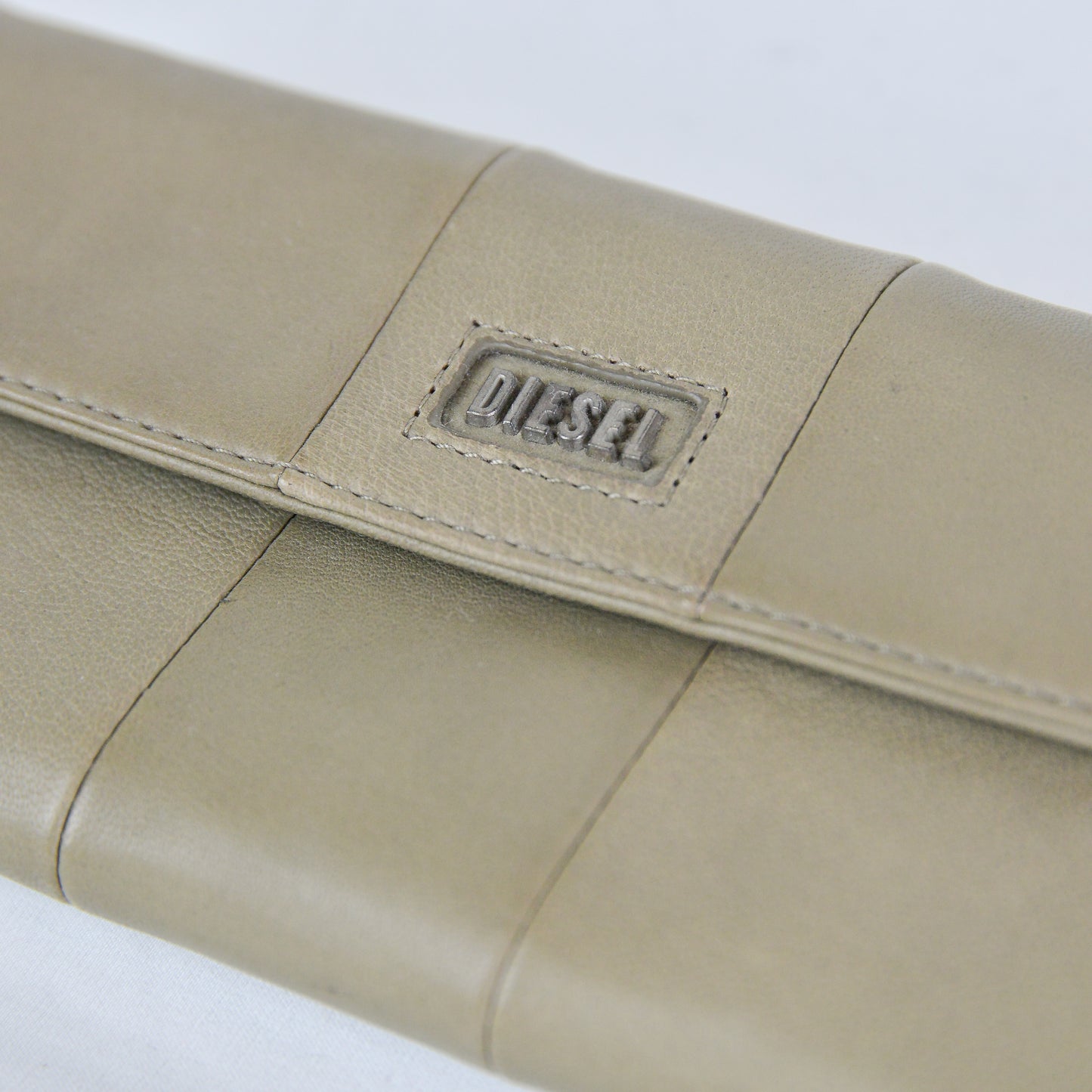 Vintage Leather Long Wallet Logo Flap