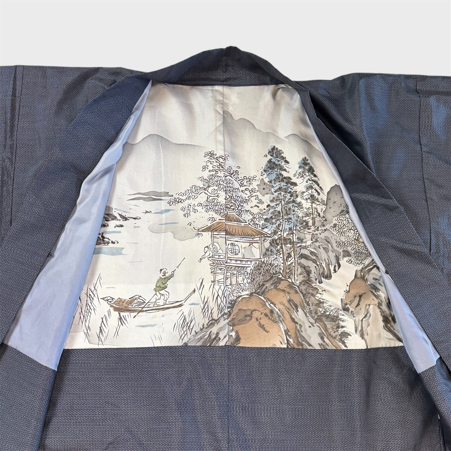 Vintage Haori - Men's Kimono Jacket - Ōshima-tsumugi