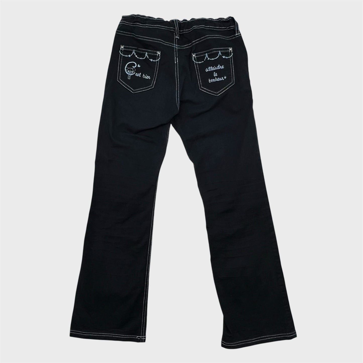 Vintage Low-rise Black Pants