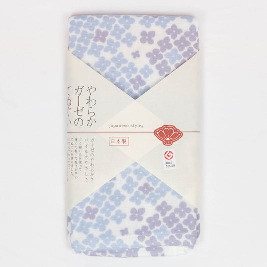 Premium Gauze Tenugui Towel - Hydrangea