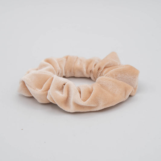 Velvet Hair Scrunchies - Beige