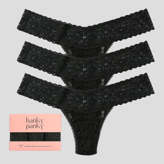 Hanky Panky - Signature Lace Low Rise Thong - 3 Pack