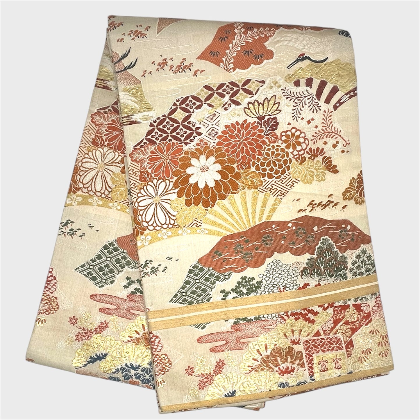 Vintage Japanese Kimono Belt Obi Table Runner (One of a kind)