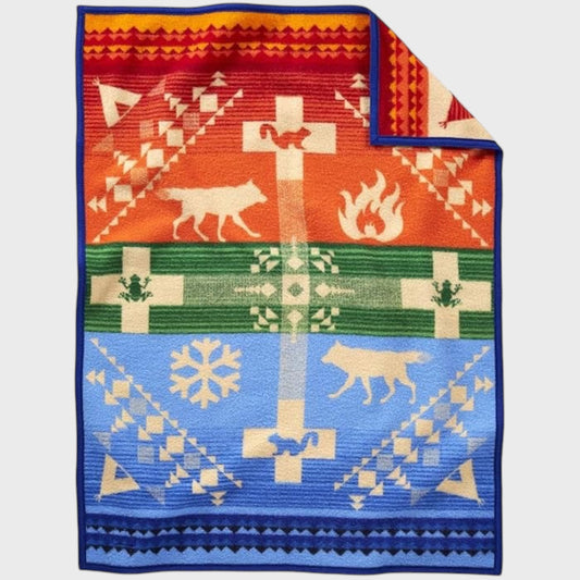 Pendleton -  Beaver State Coyote Steals The Fire Jacquard Muchacho Blanket