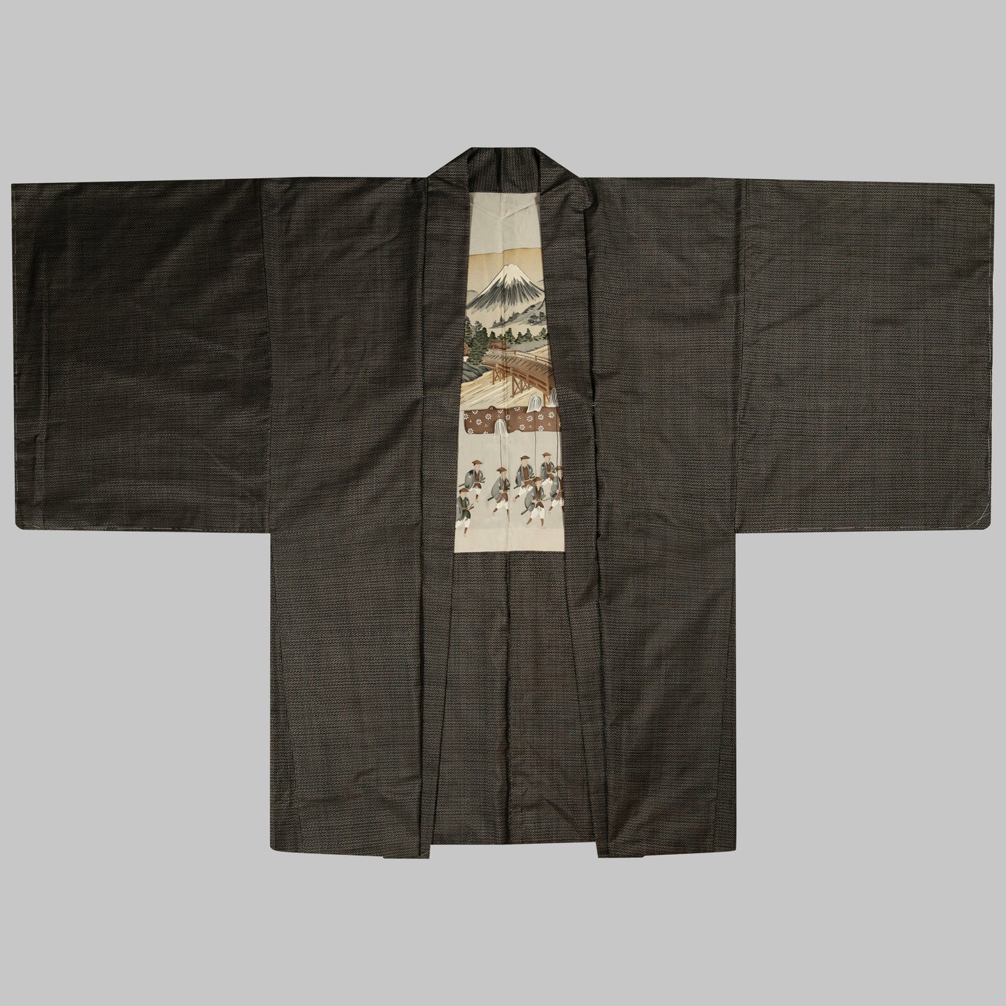 Vintage Haori - Men's Kimono Jacket - Ōshima-tsumugi