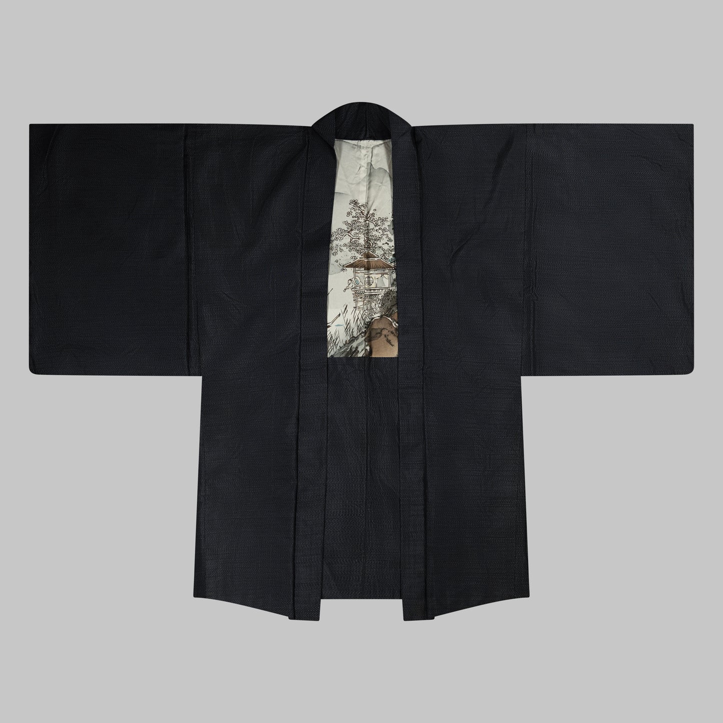 Vintage Haori - Men's Kimono Jacket - Ōshima-tsumugi