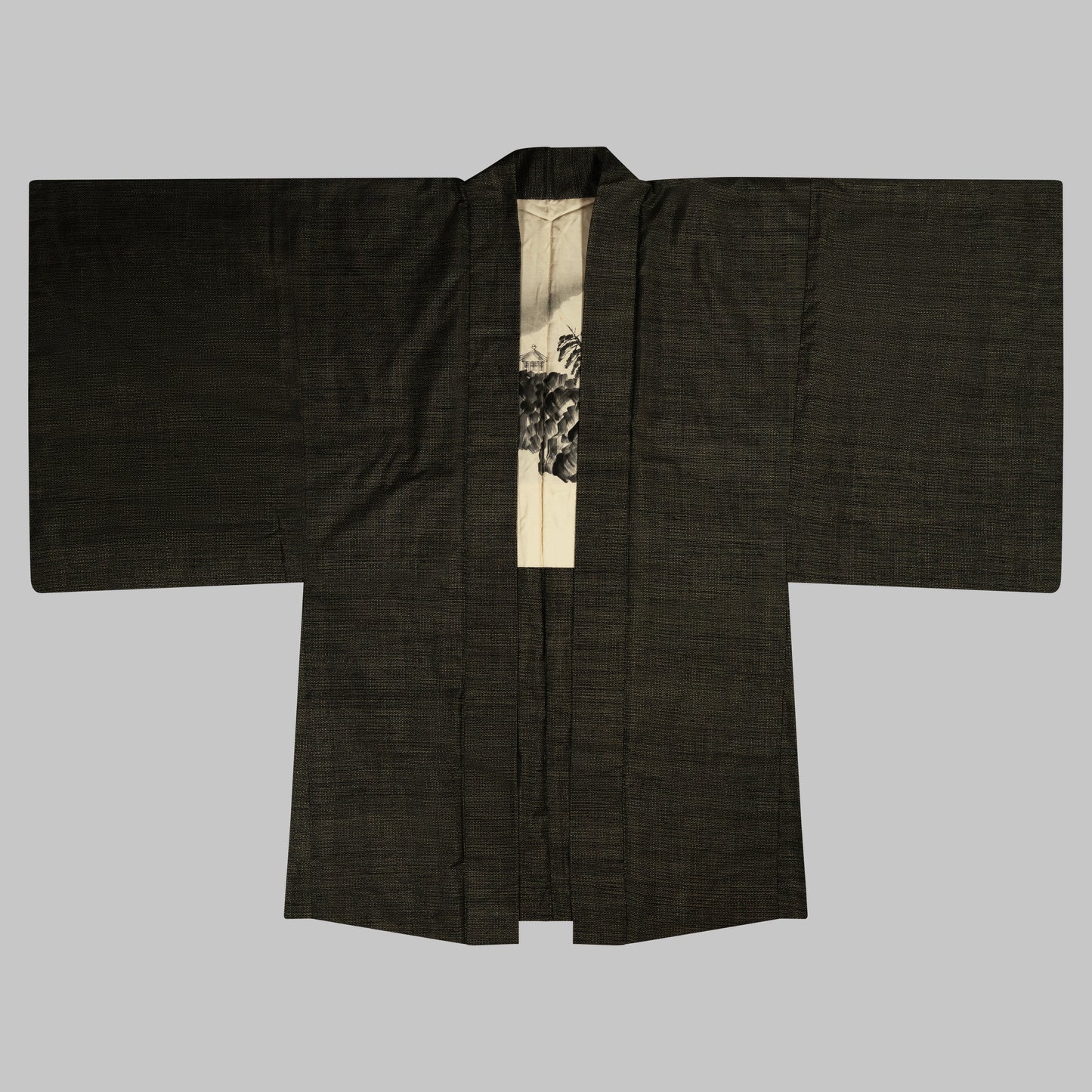 Vintage Haori - Men's Kimono Jacket - Ōshima-tsumugi