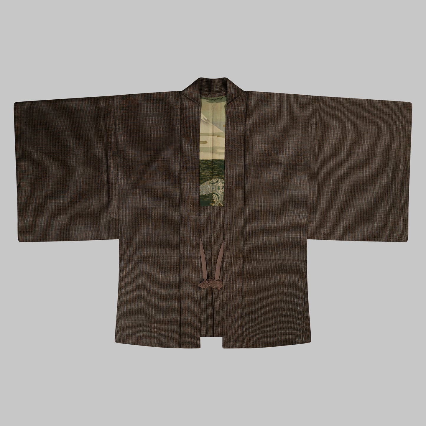 Vintage Haori - Men's Kimono Jacket - Ōshima-tsumugi