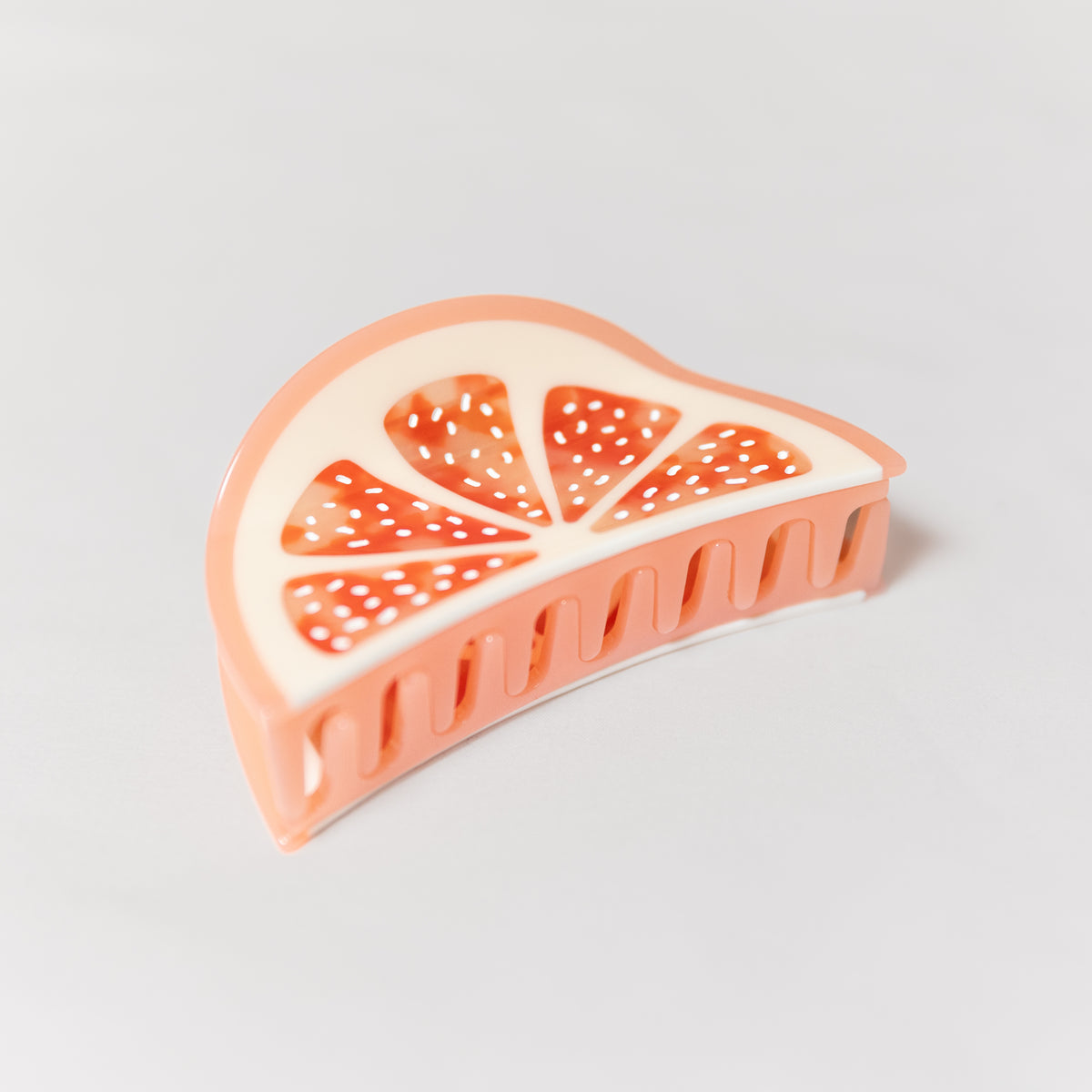 NWT Jenny Lemons set of 2 fruit hair claws, Lemon and Grapefruit Large Grapefruit Slice Hair Claw Clip – Jenny Lemons main image 3