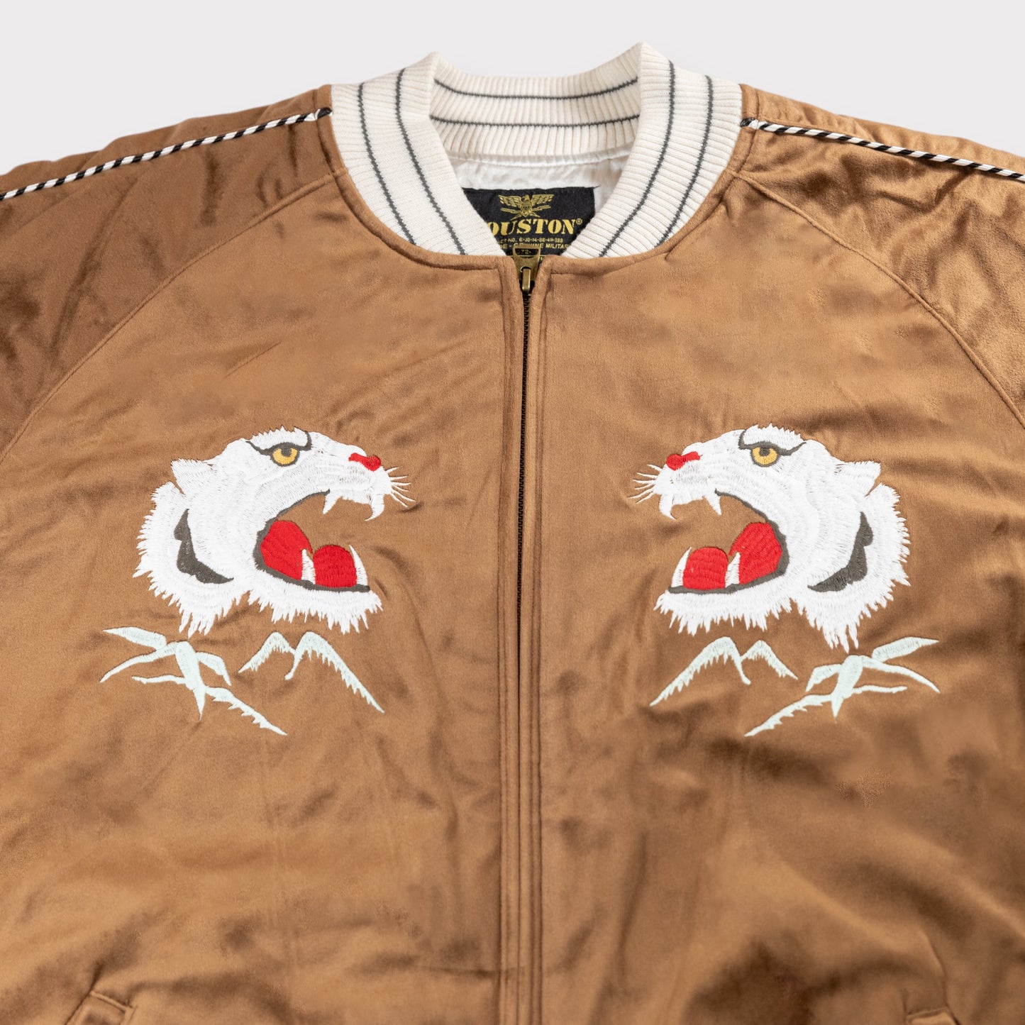 Houston - Velveteen Sukajan Jacket - Tiger - Brown