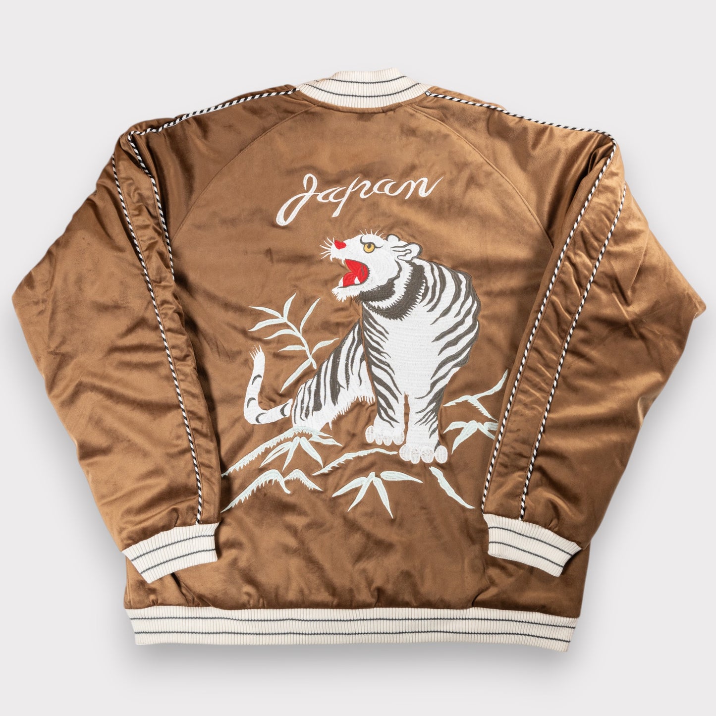 Houston - Velveteen Sukajan Jacket - Tiger - Brown