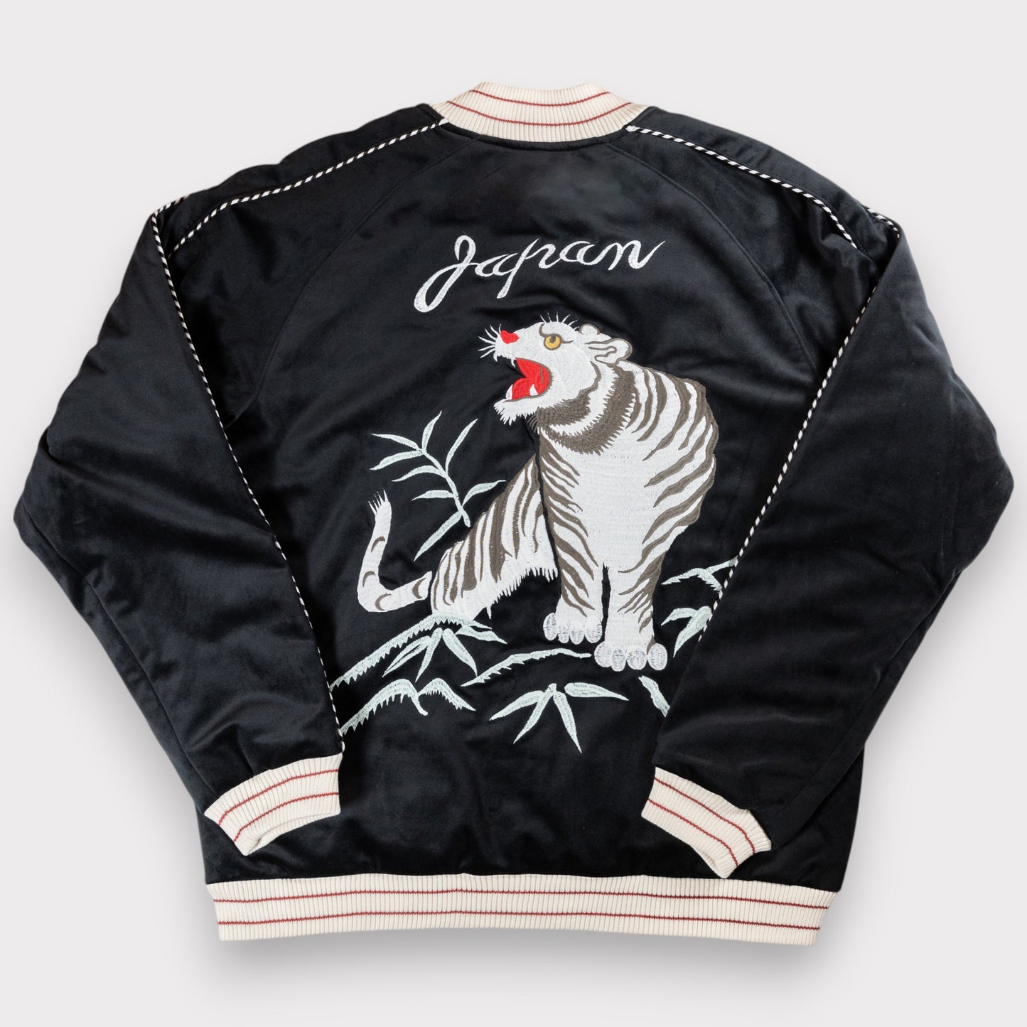 Houston - Velveteen Sukajan Jacket - Tiger - Black