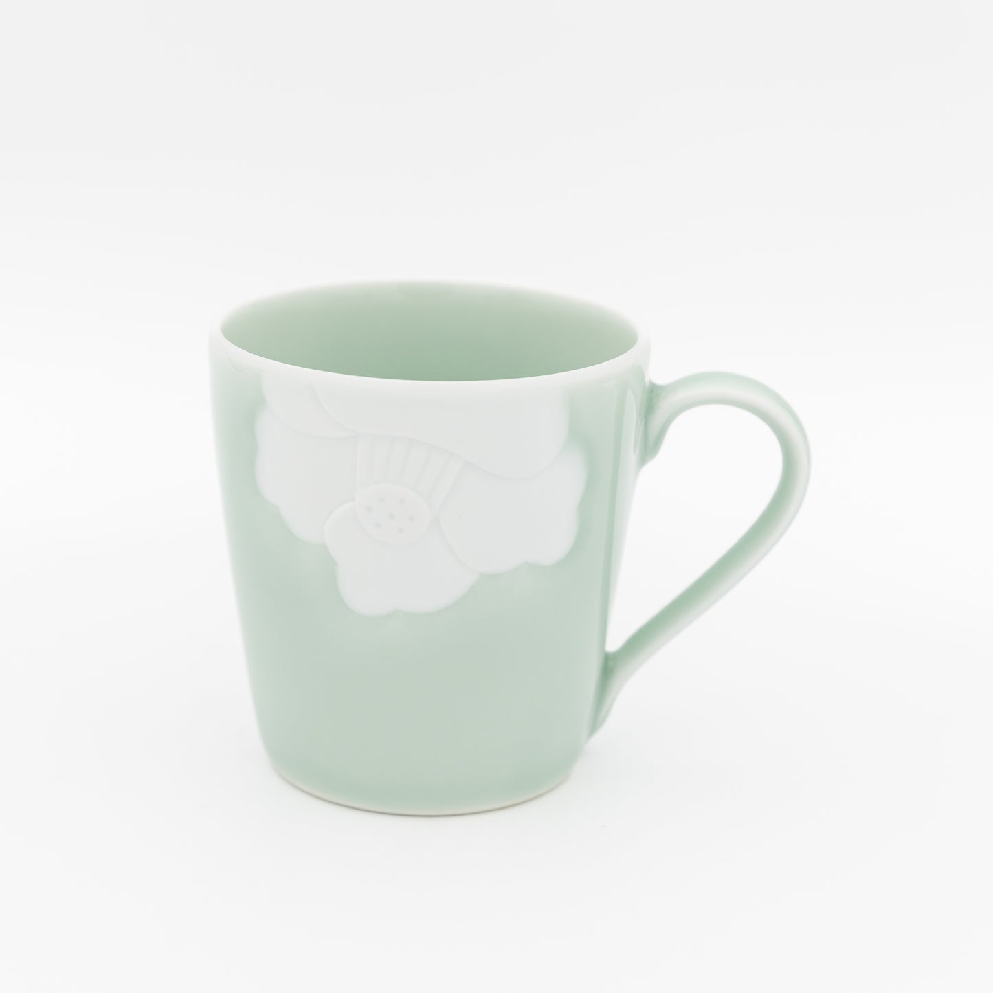 Kosengama - Celadon Mug Cup - Camellia