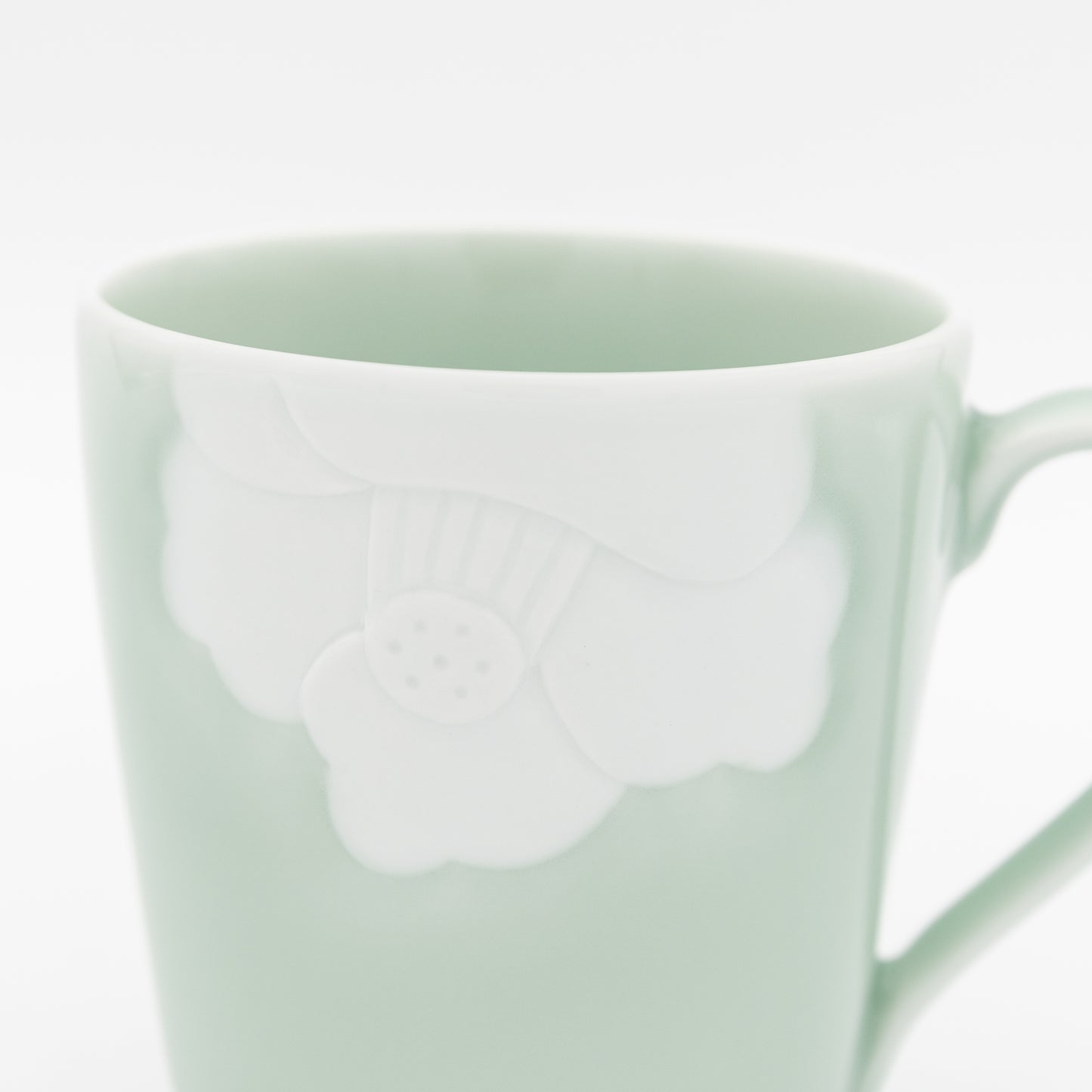 Kosengama - Celadon Mug Cup - Camellia