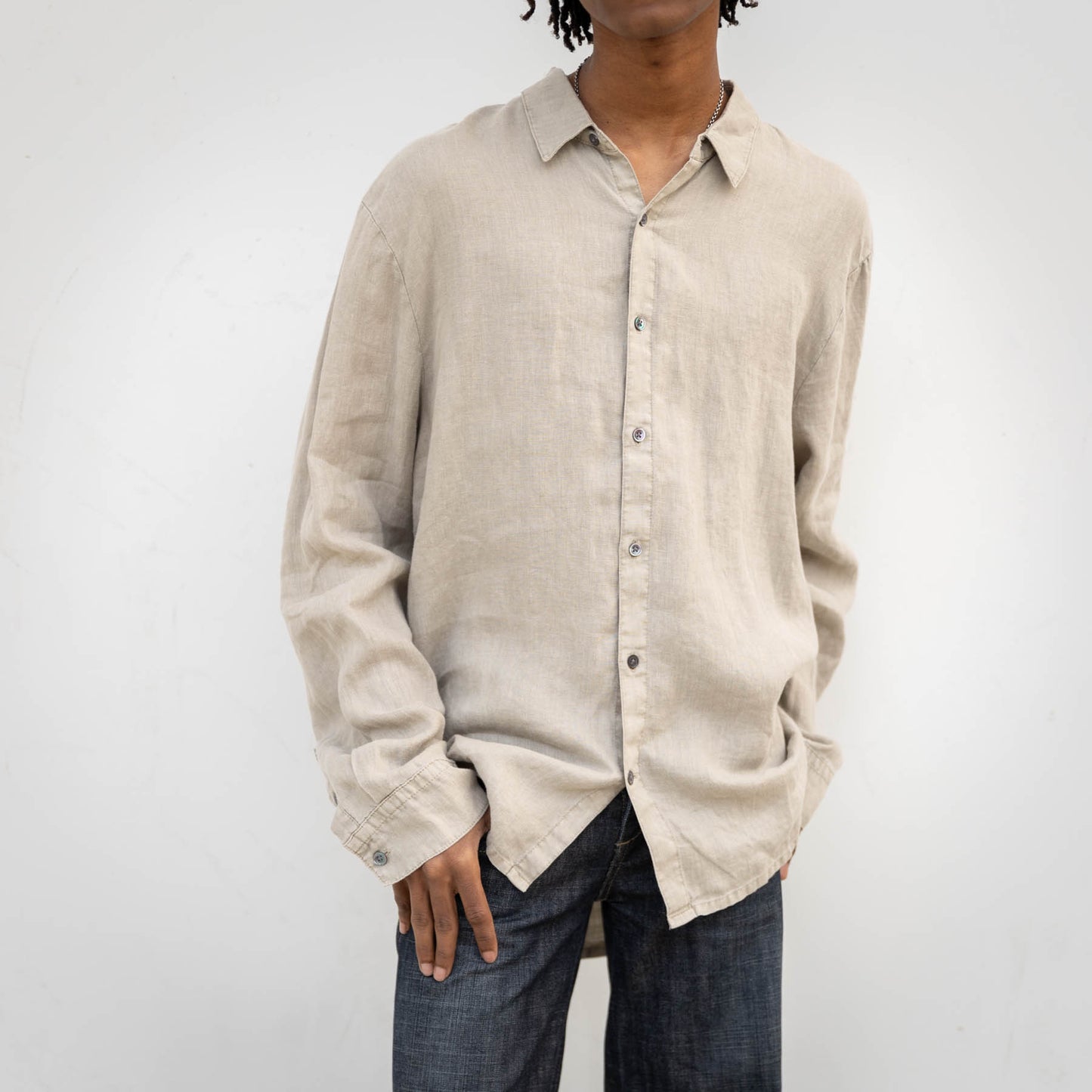 James Perse - Classic Linen Shirt - Silt Pigment