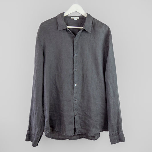 James Perse - Classic Linen Shirt - Magma Pigment