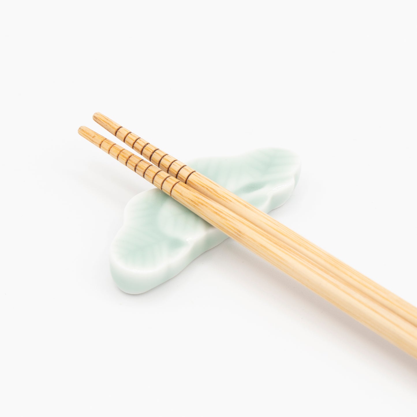 Kosengama - Celadon Chopstick Rest - Pine Tree