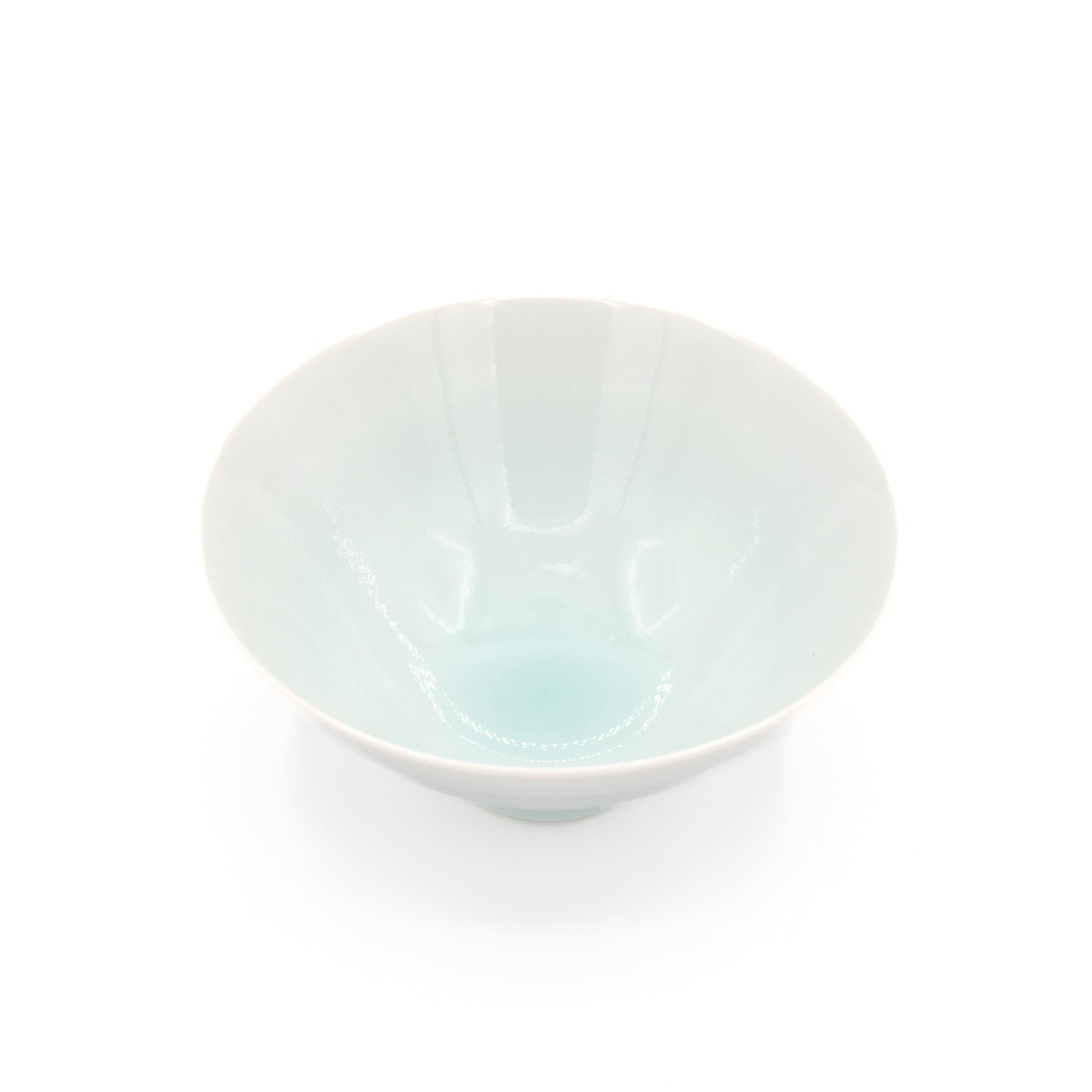 Kosengama - Celadon Rice Bowl - White & Blue