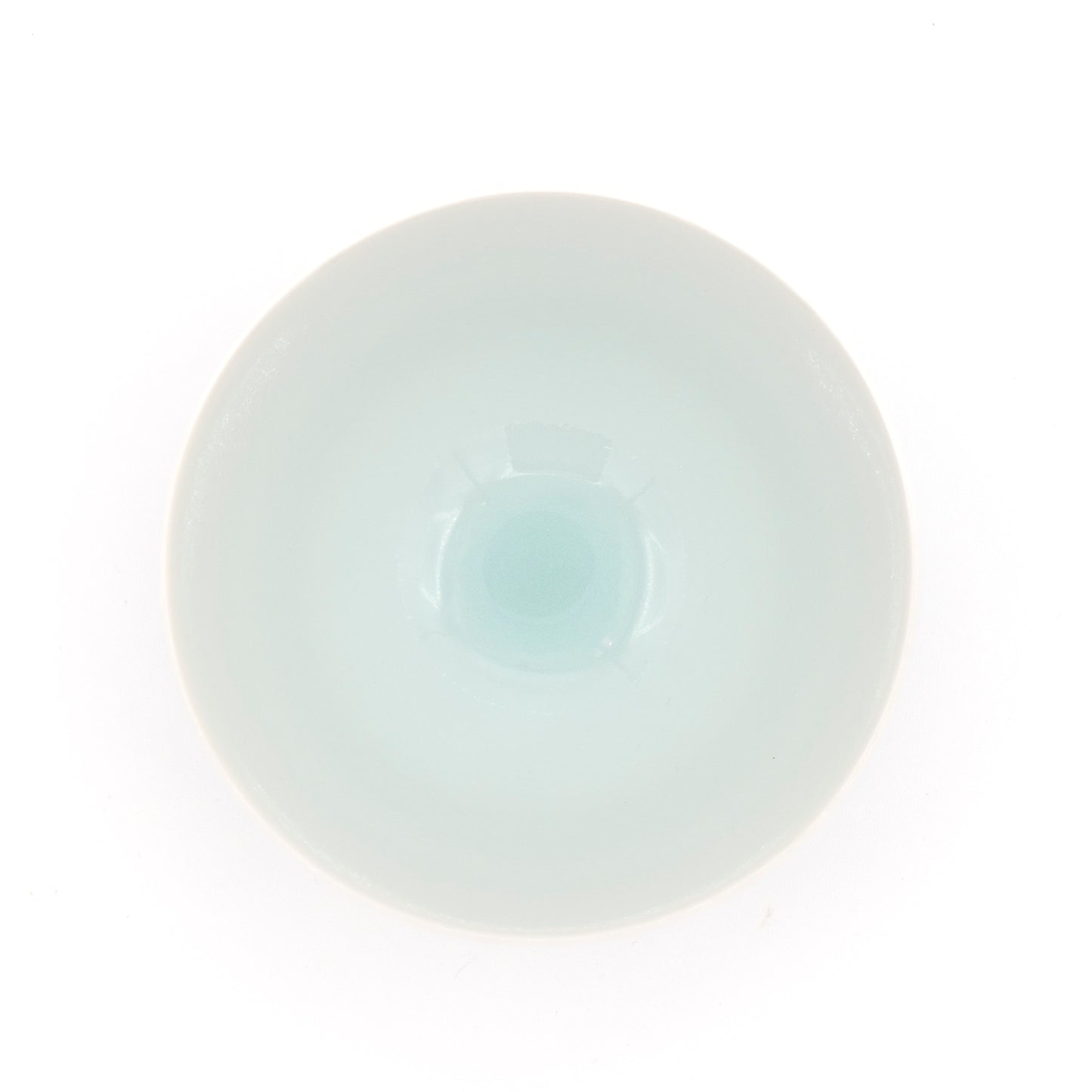 Kosengama - Celadon Rice Bowl - White & Blue